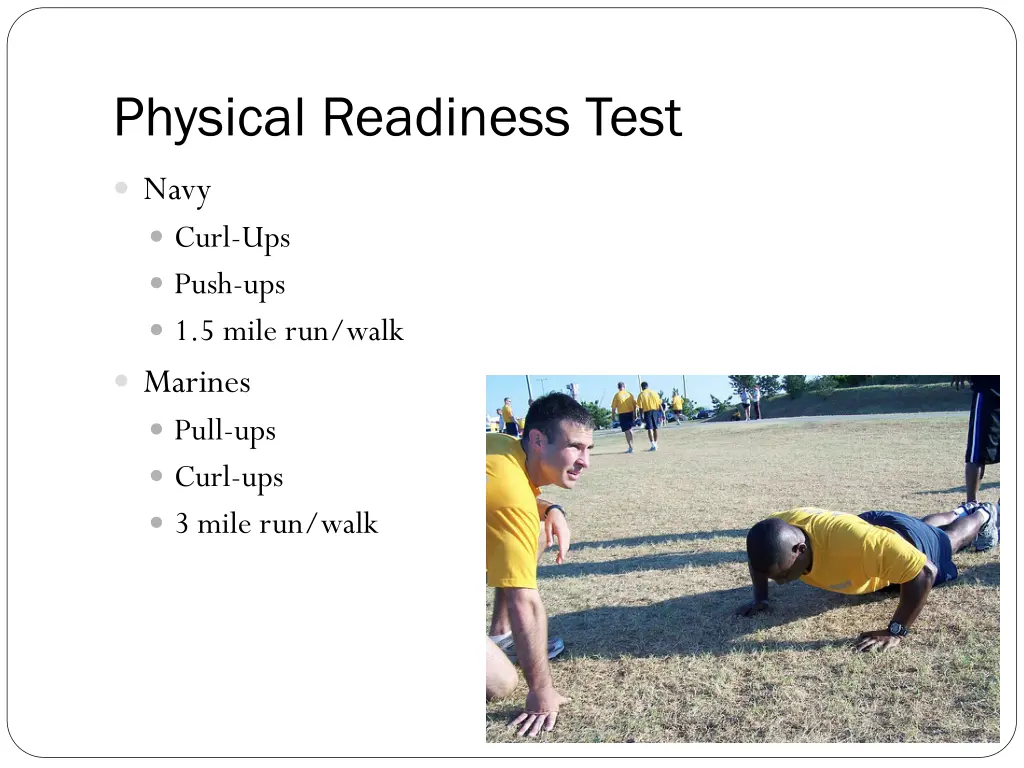 physical readiness test