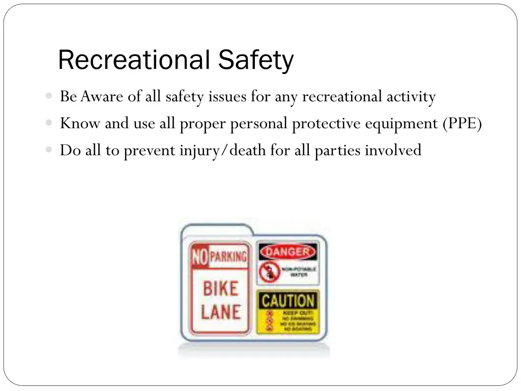 recreational safety