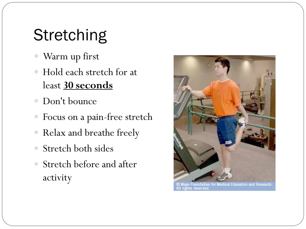 stretching