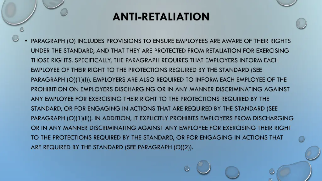 anti retaliation
