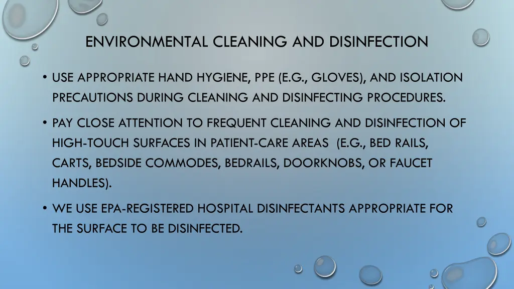 environmental cleaning and disinfection 1