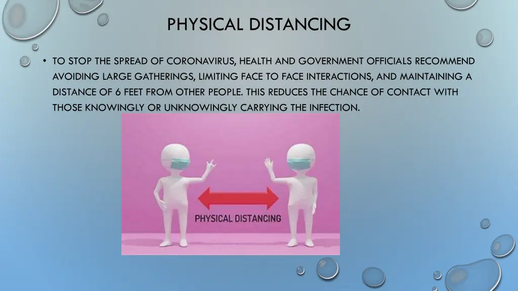 physical distancing