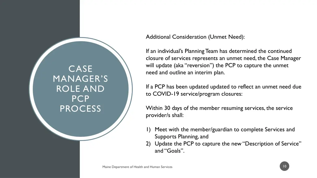 additional consideration unmet need