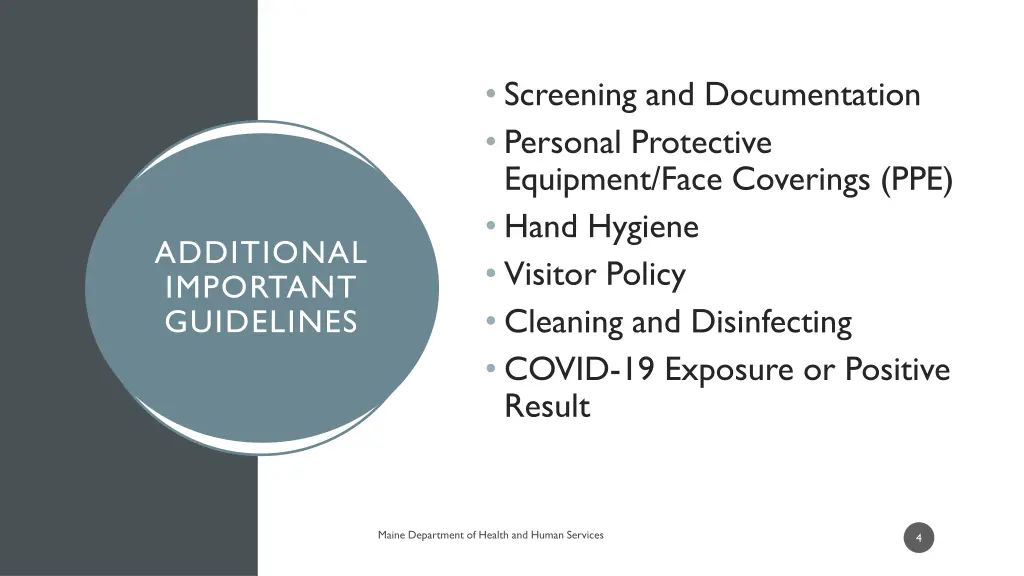screening and documentation personal protective