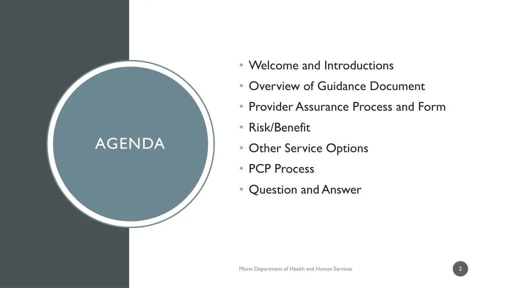 welcome and introductions overview of guidance