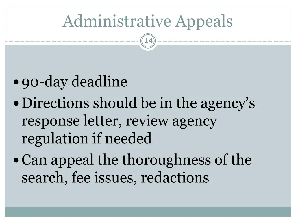 administrative appeals