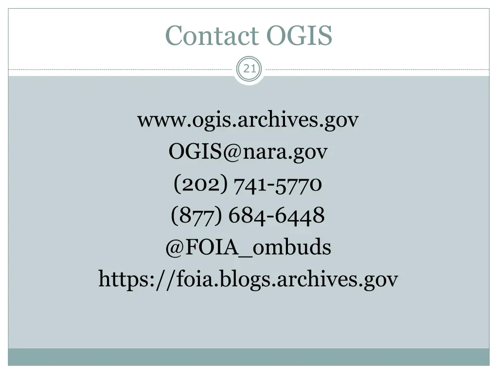 contact ogis