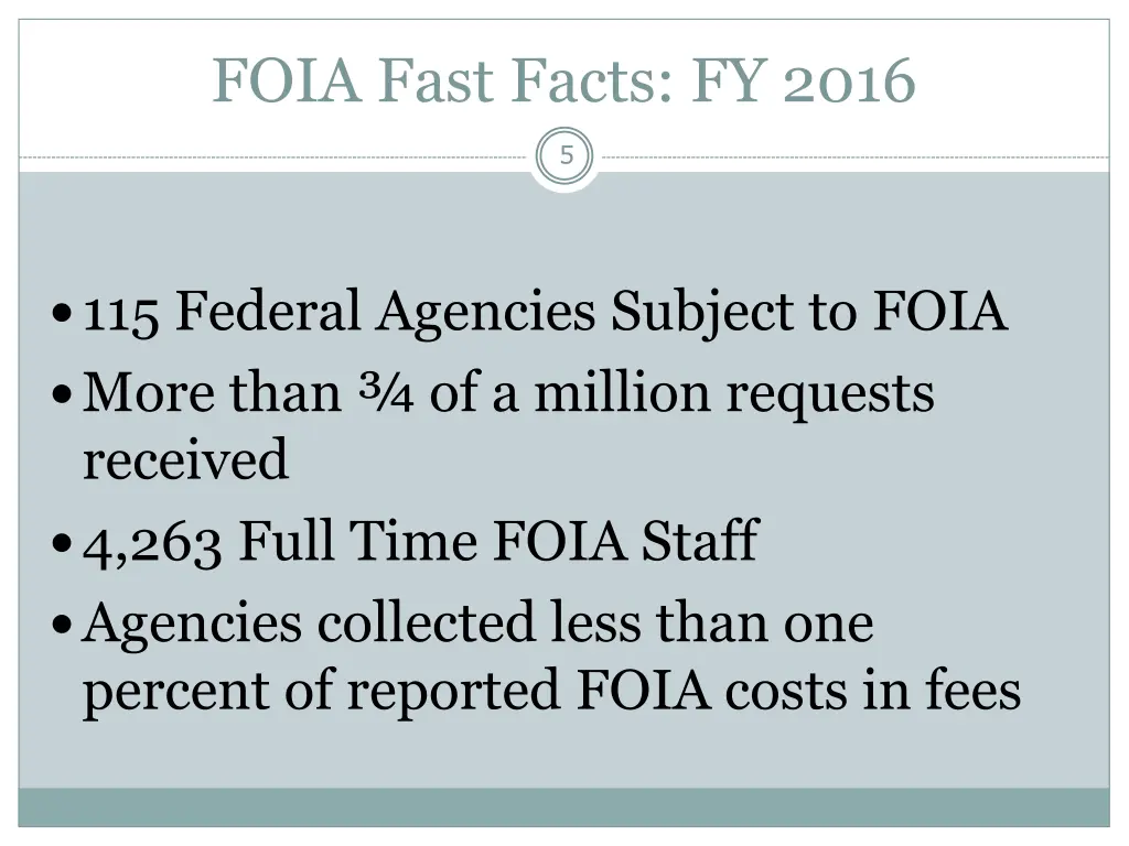 foia fast facts fy 2016