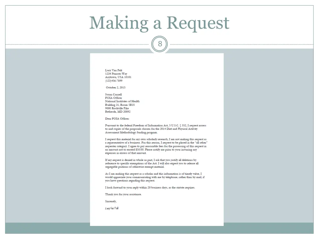 making a request 1