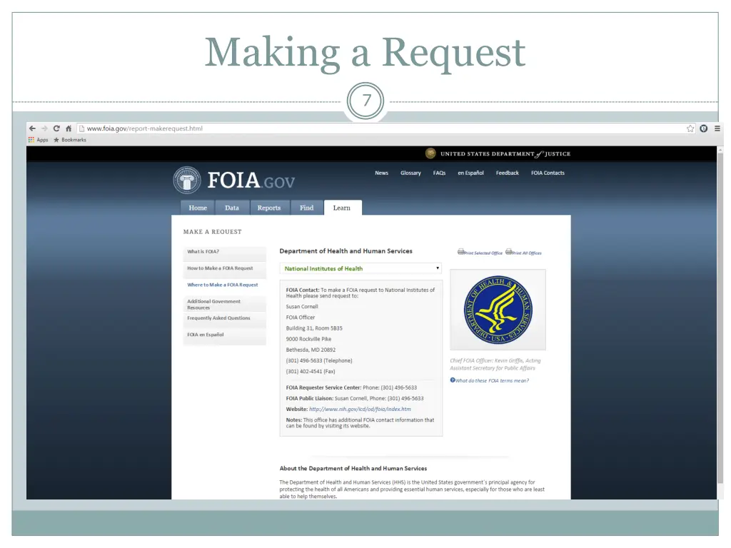 making a request