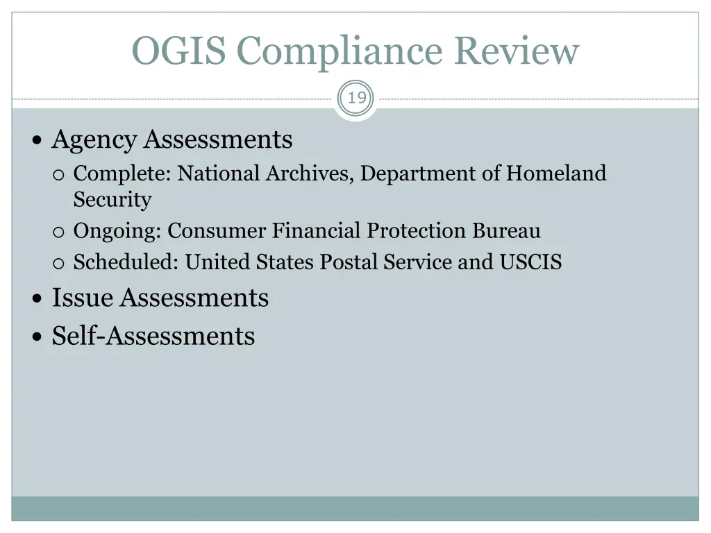 ogis compliance review