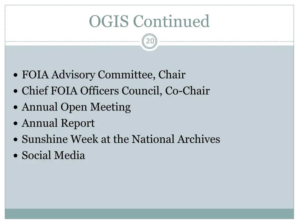 ogis continued