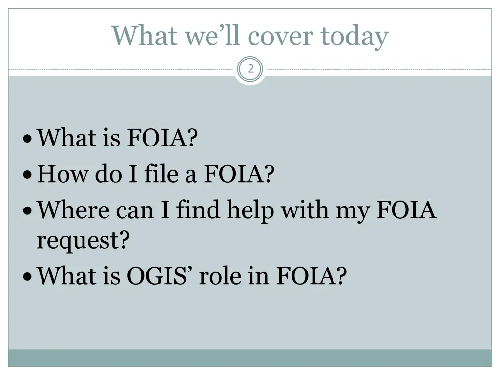 what we ll cover today