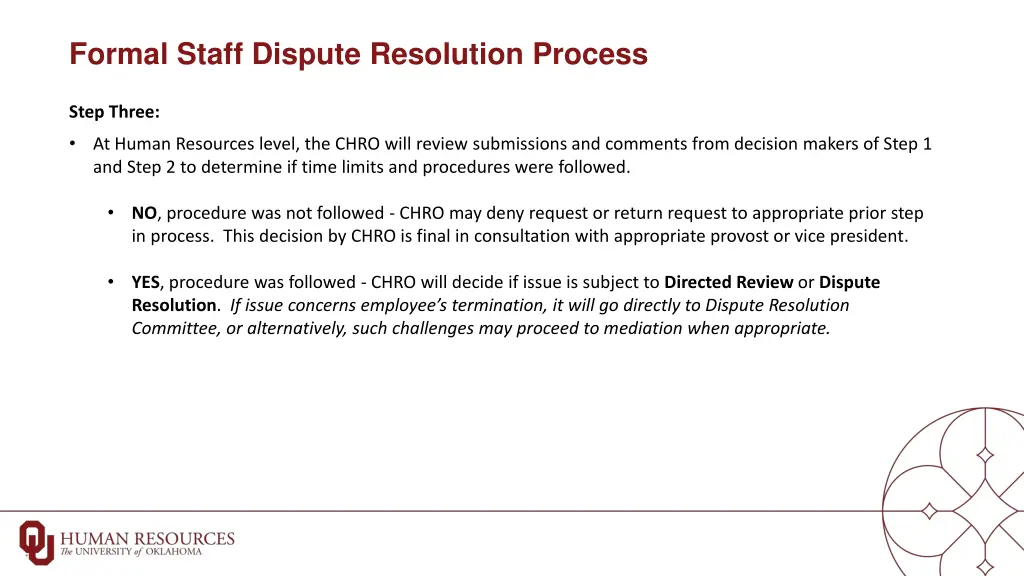 formal staff dispute resolution process 1