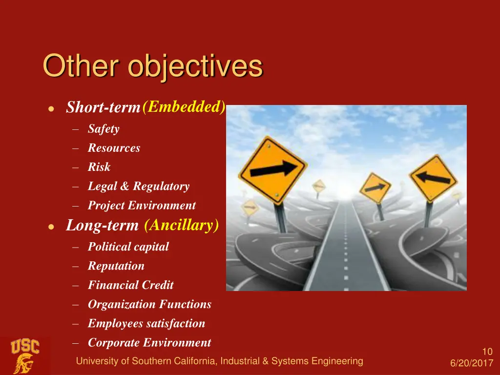 other objectives