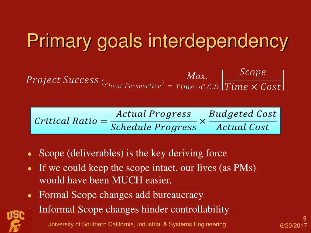 primary goals interdependency