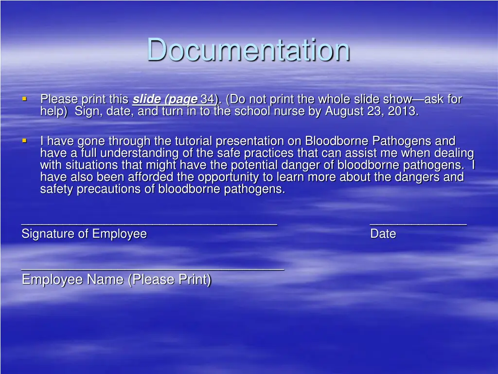 documentation