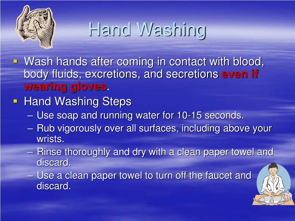 hand washing