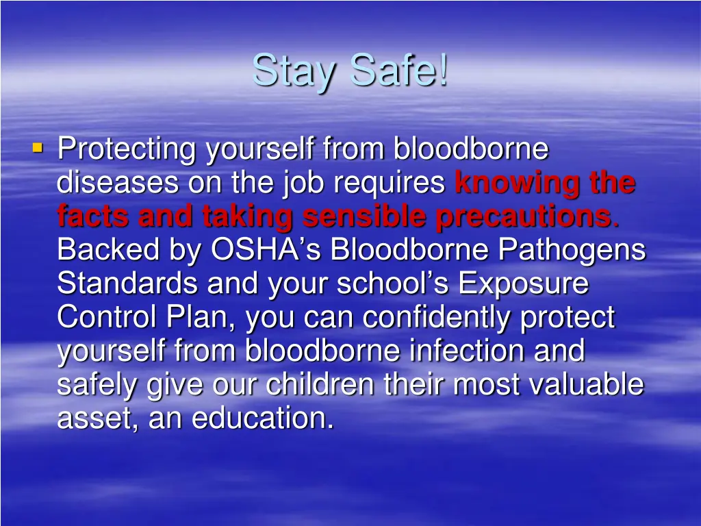 stay safe 1