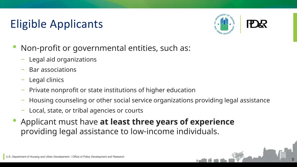 eligible applicants