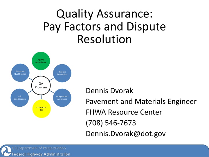 quality assurance pay factors and dispute