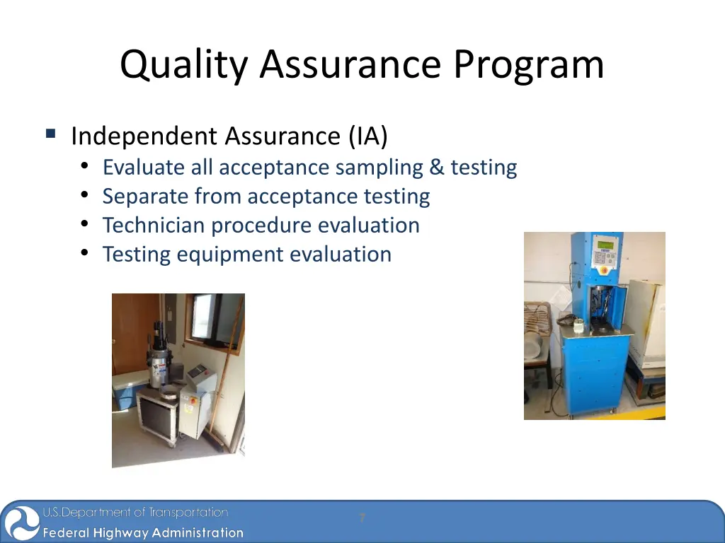 quality assurance program