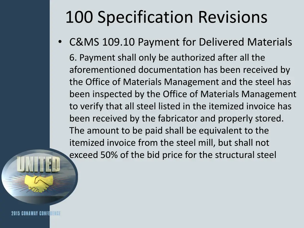 100 specification revisions 3