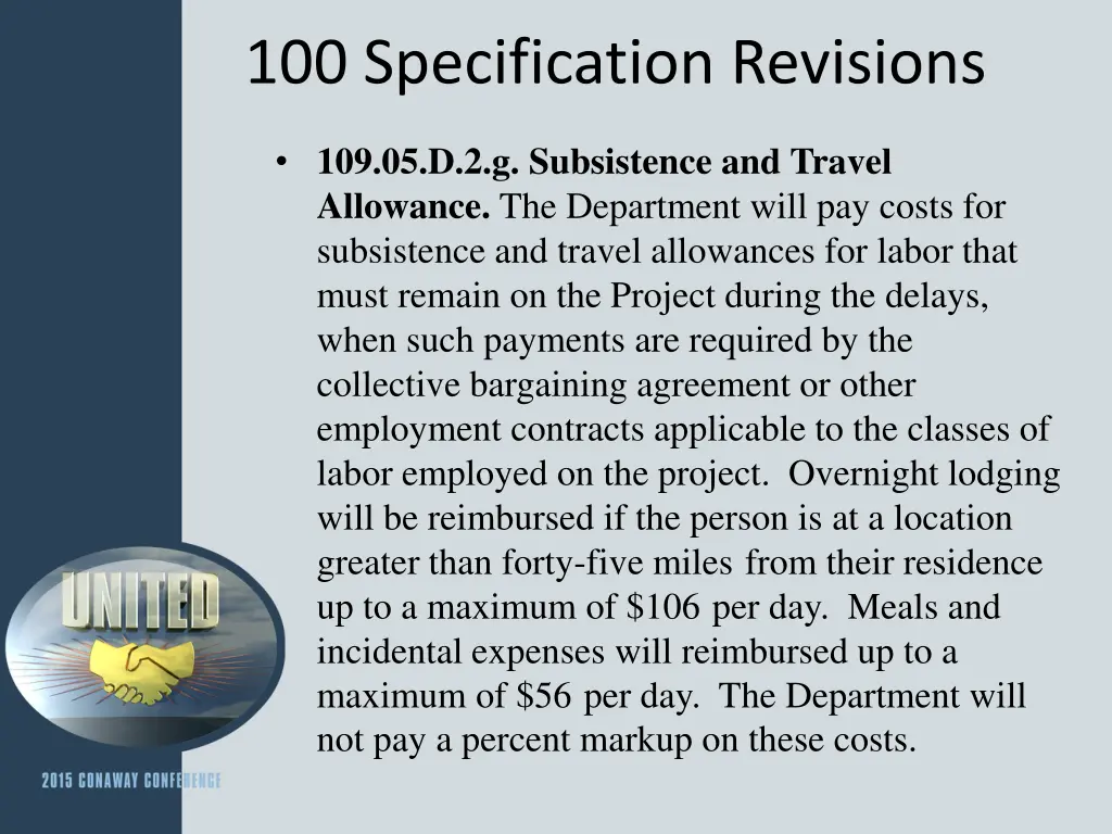 100 specification revisions 7