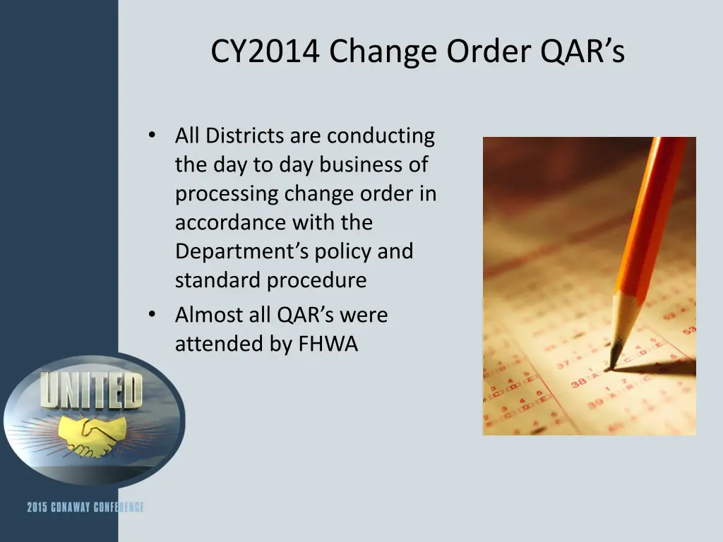 cy2014 change order qar s