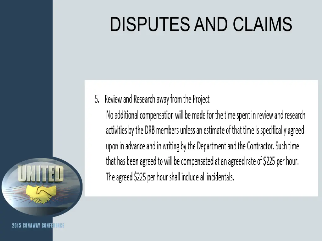 disputes and claims 5