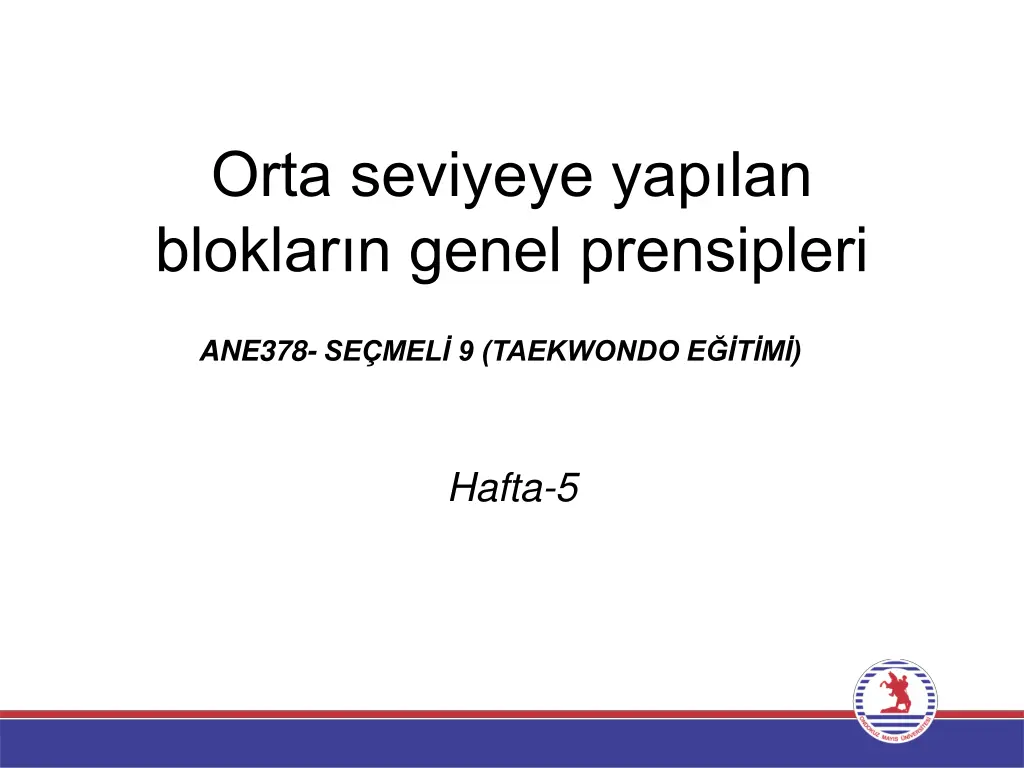 orta seviyeye yap lan bloklar n genel prensipleri