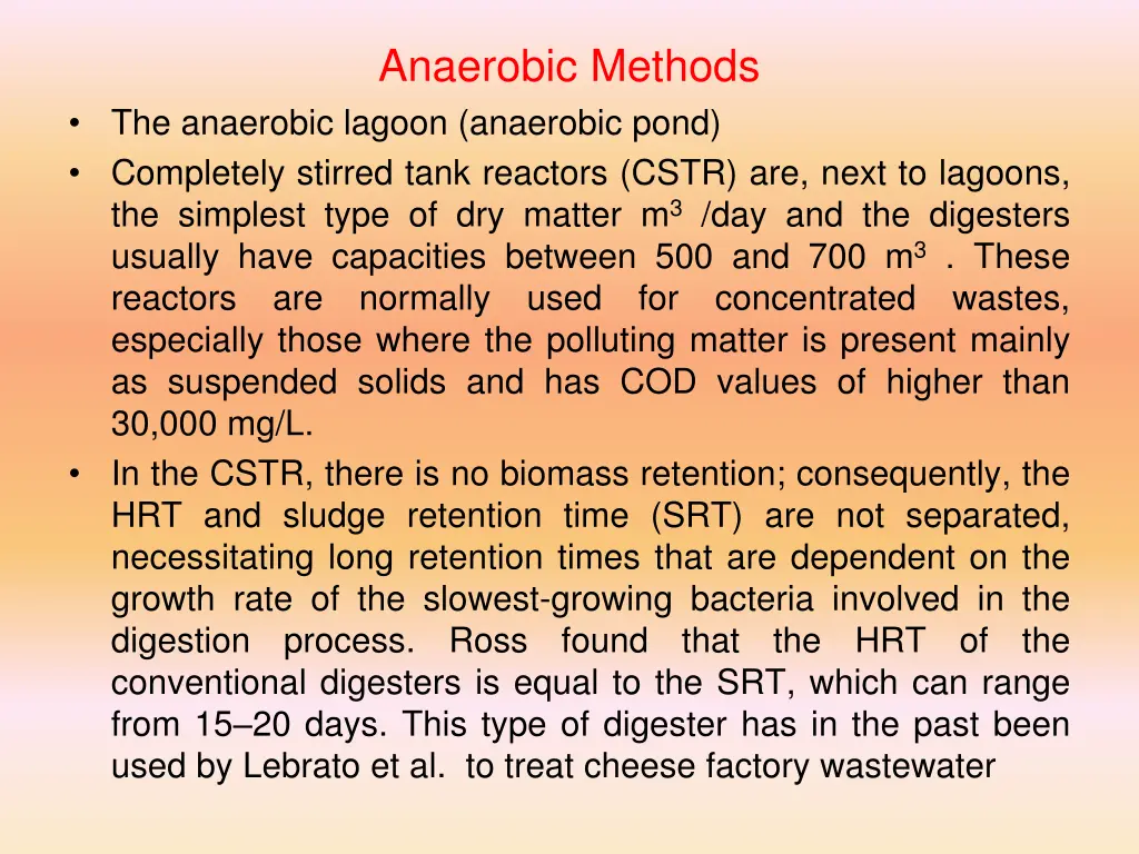 anaerobic methods