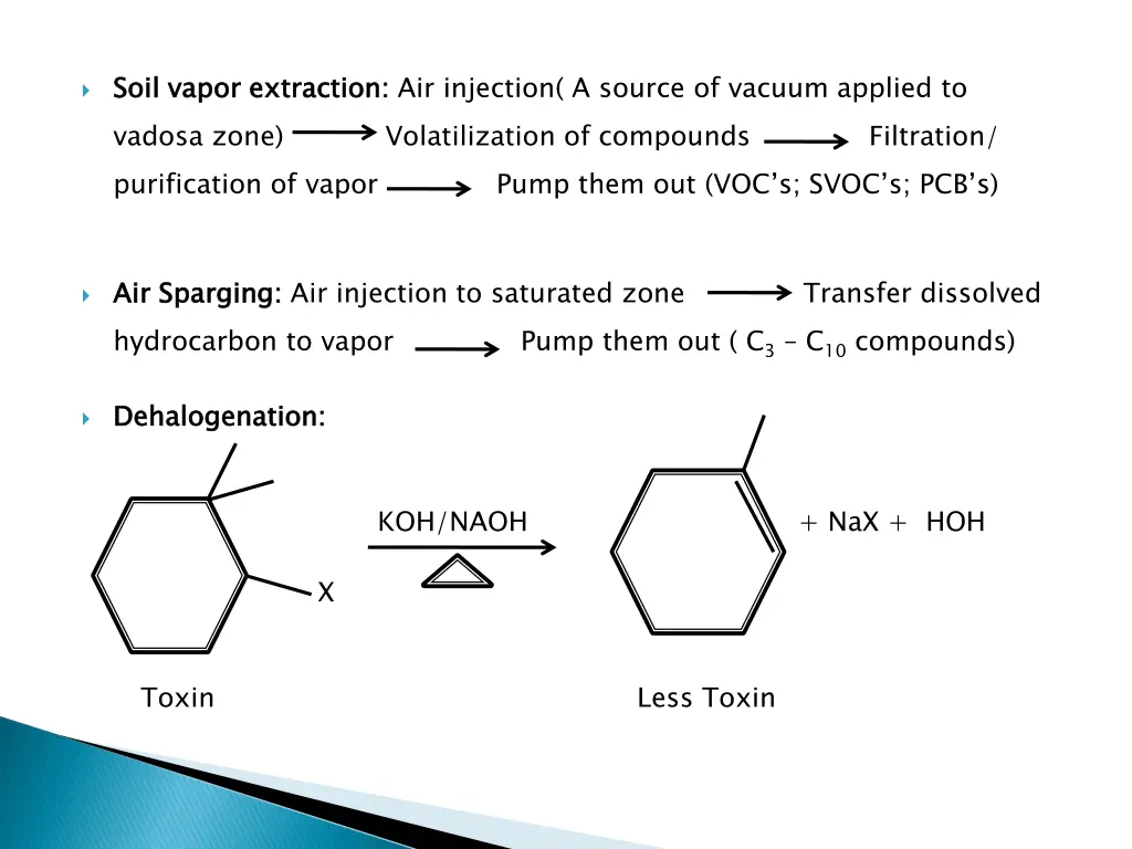 soil vapor extraction vadosa zone volatilization