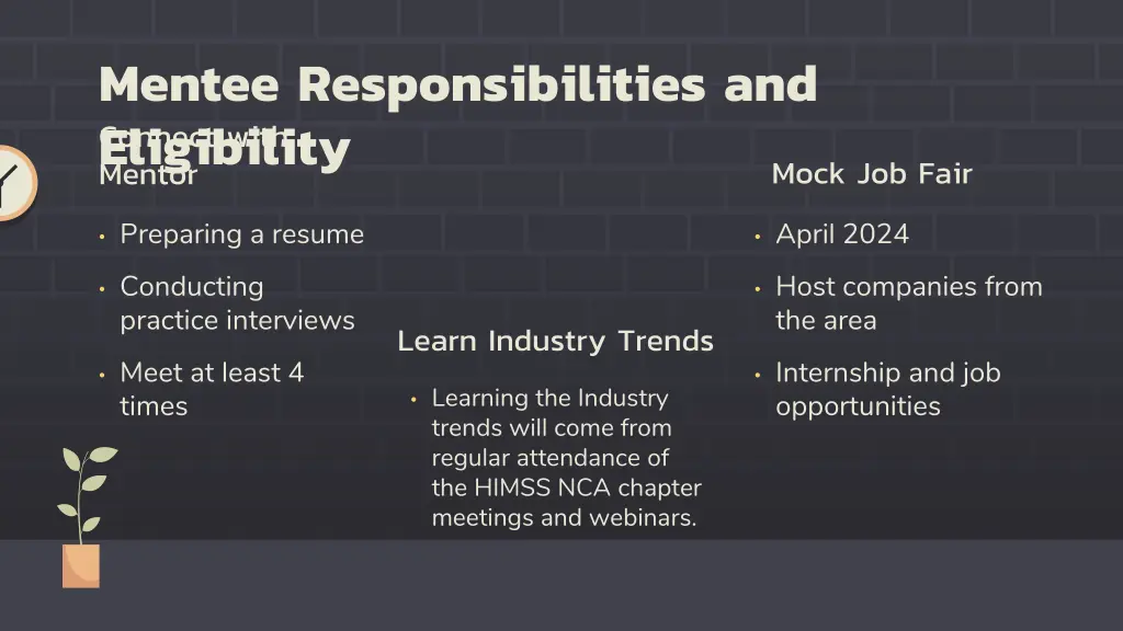 mentee responsibilities and eligibility mentor