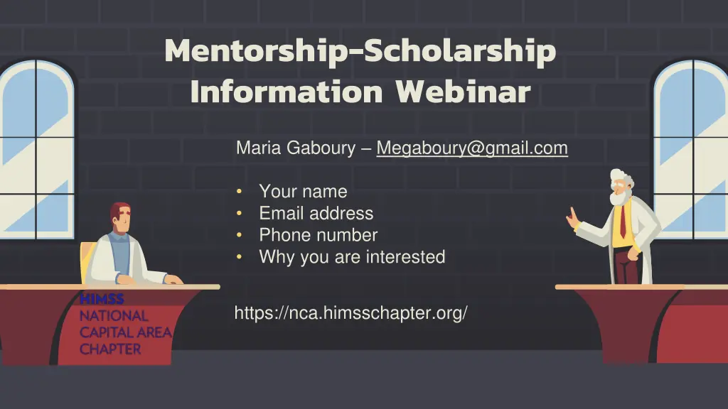 mentorship scholarship information webinar