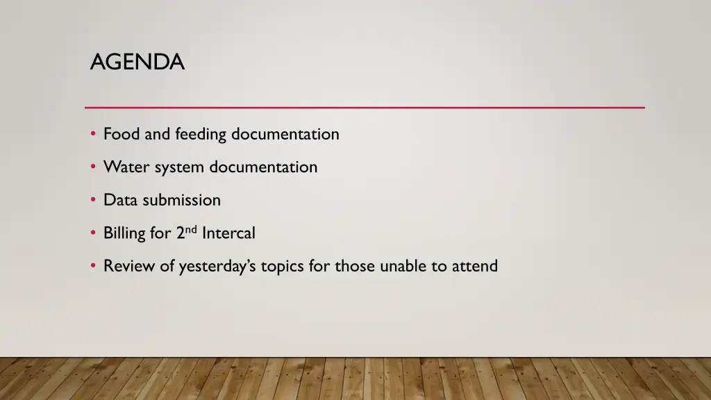agenda