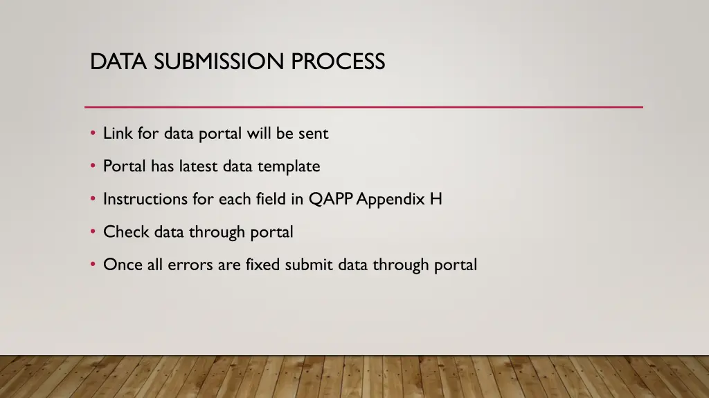 data submission process