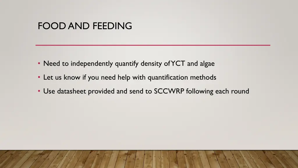 food and feeding