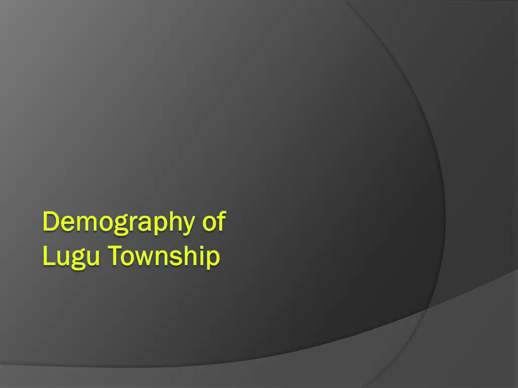 demography of demography of lugu lugu township