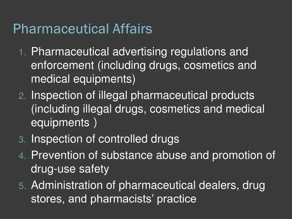 pharmaceutical affairs pharmaceutical affairs 1