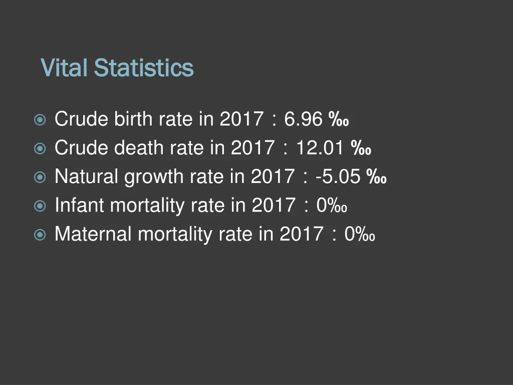 vital statistics vital statistics 1
