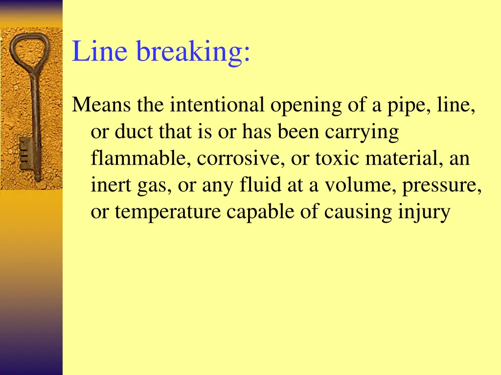line breaking