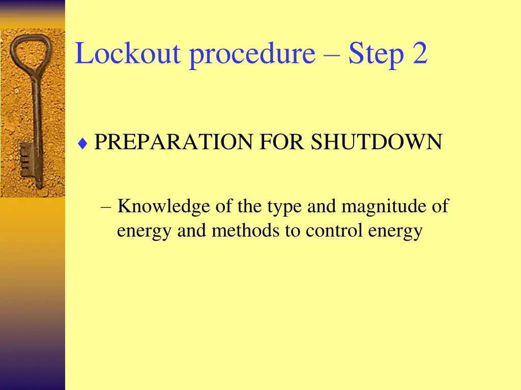 lockout procedure step 2