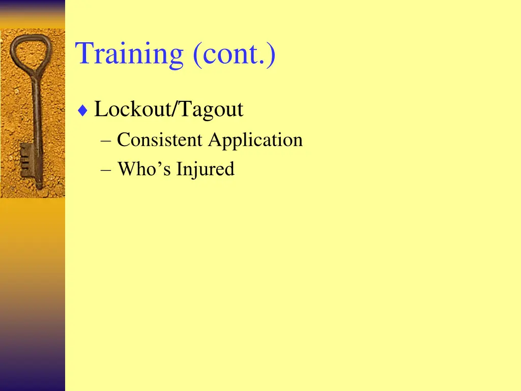 training cont