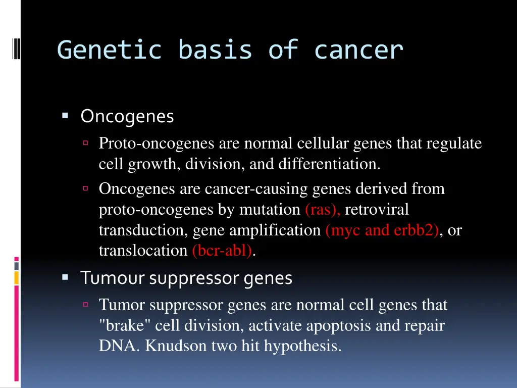genetic basis of cancer 1