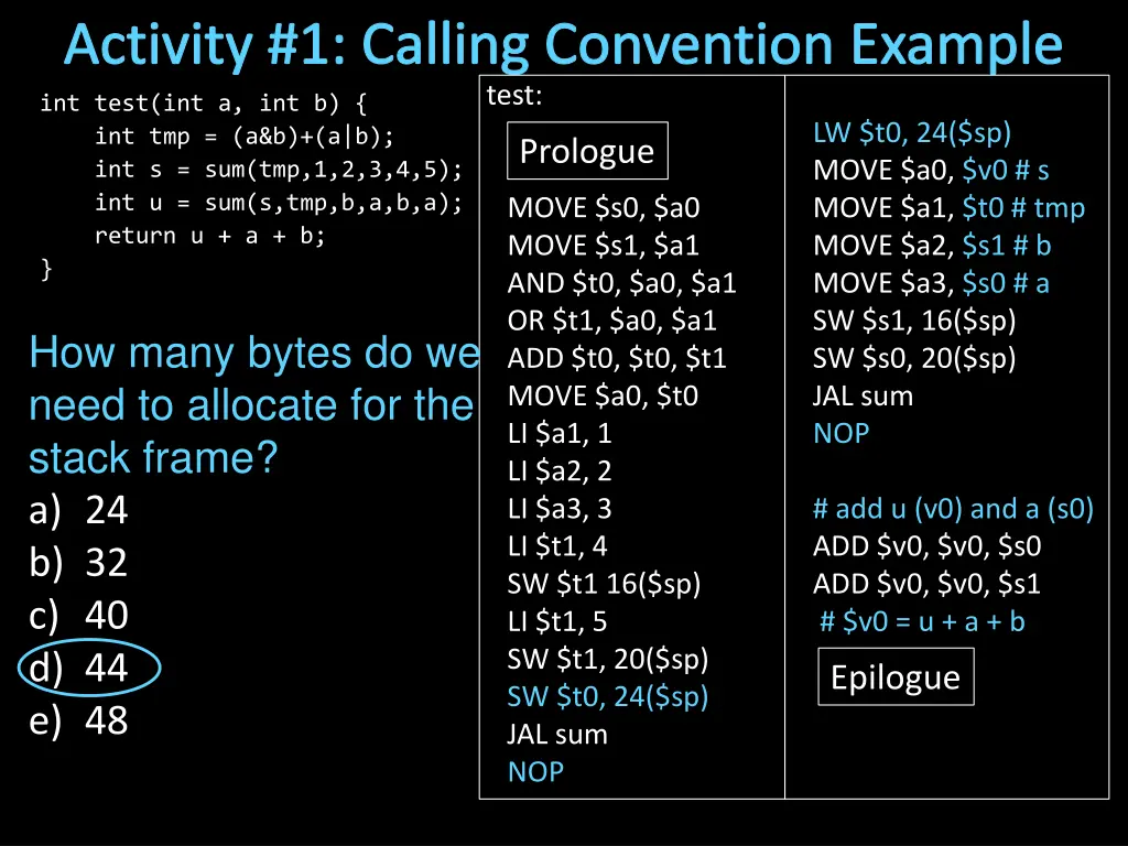 activity 1 calling convention example test 1