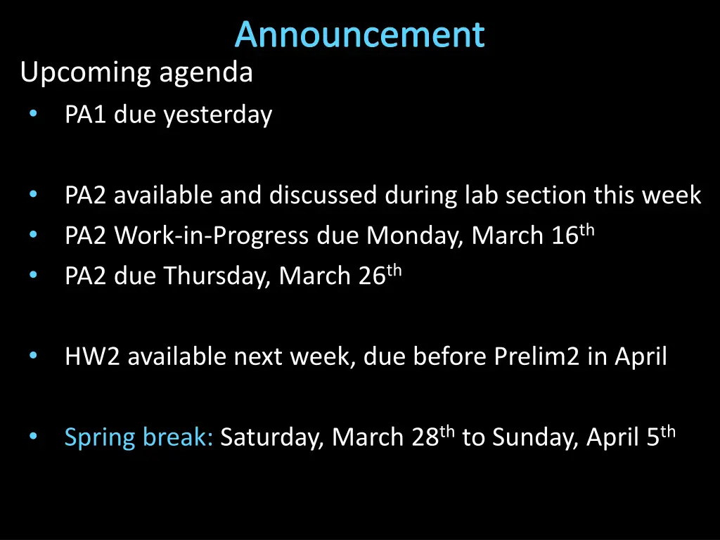 announcement