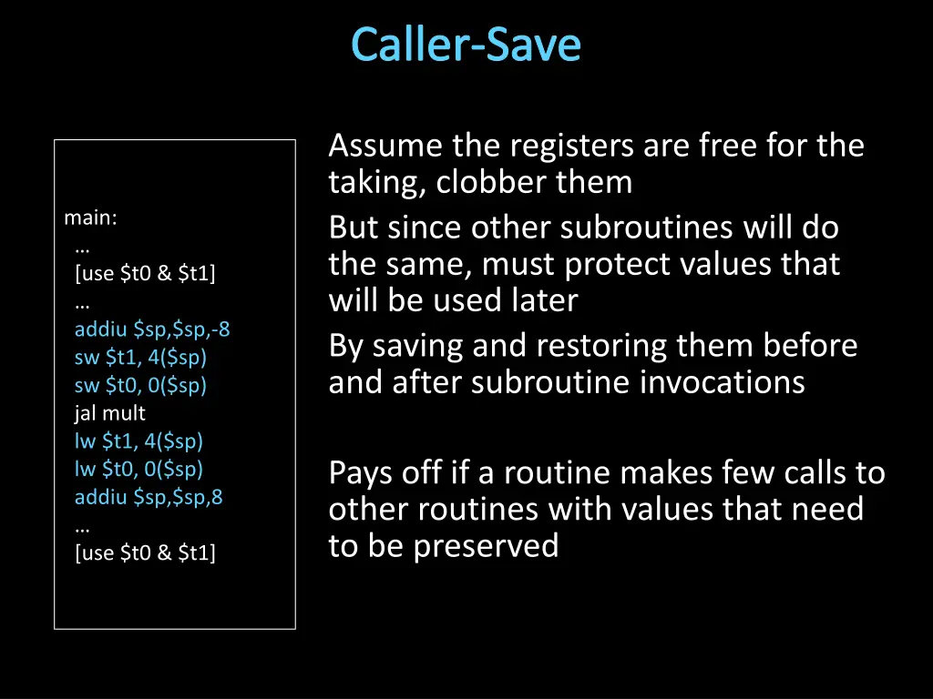 caller save 1