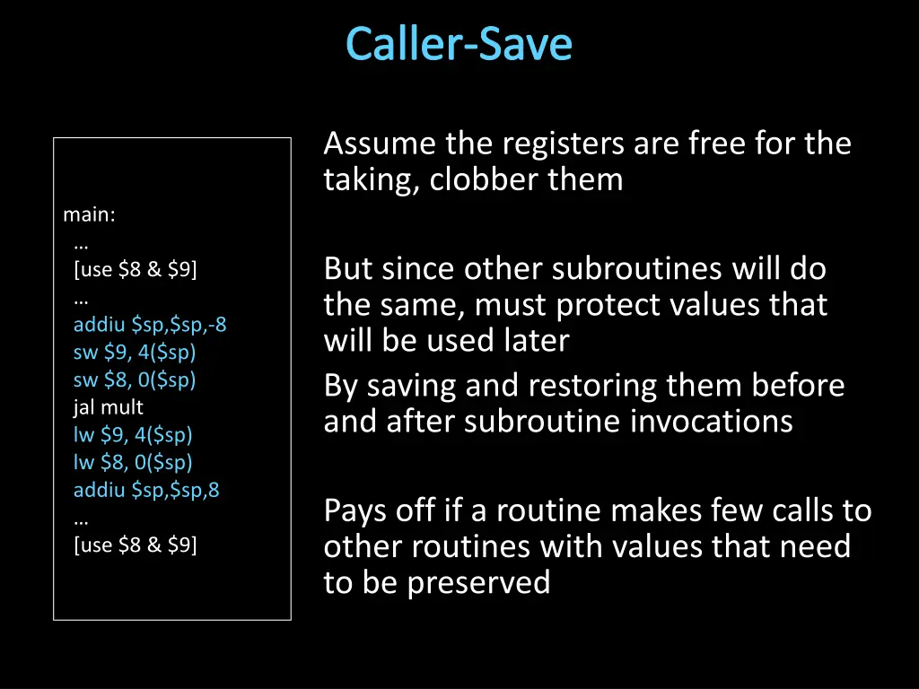 caller save