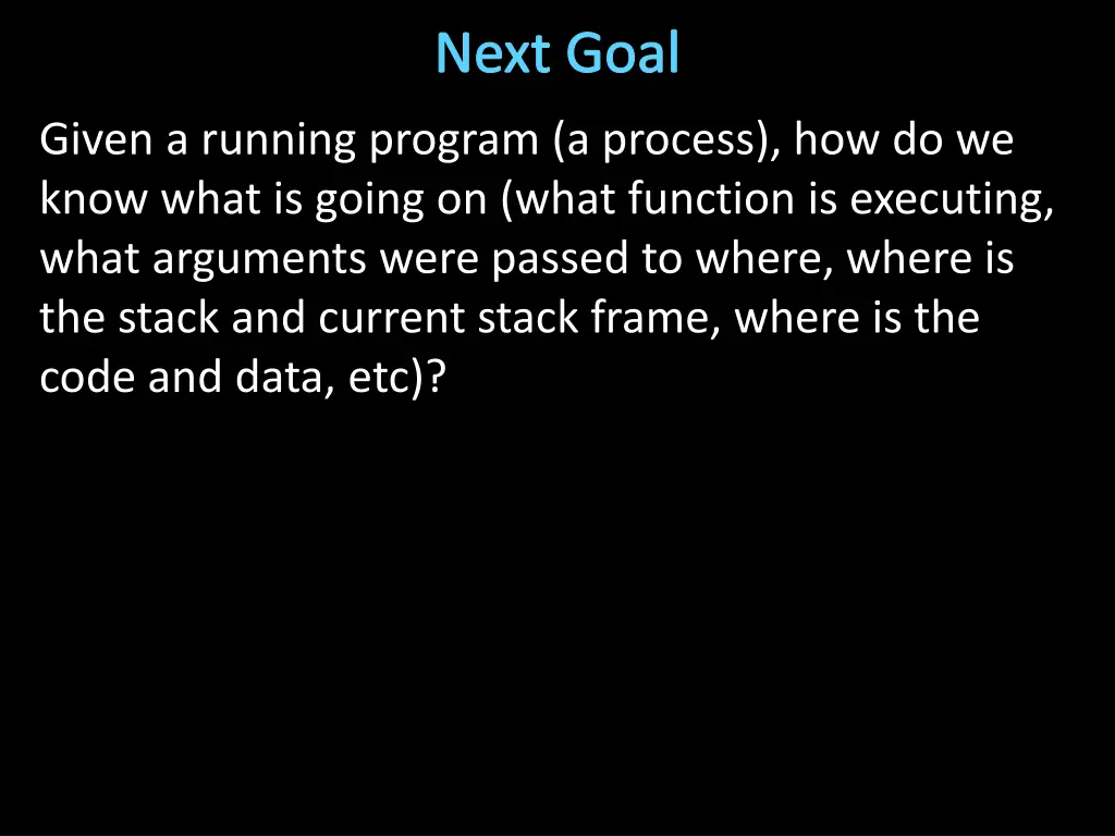 next goal 1
